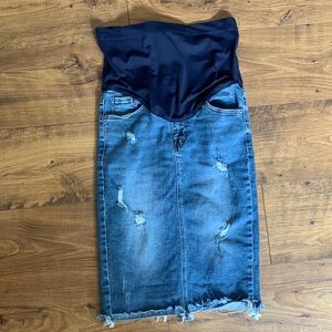 PinkBlush maternity denim skirt size small